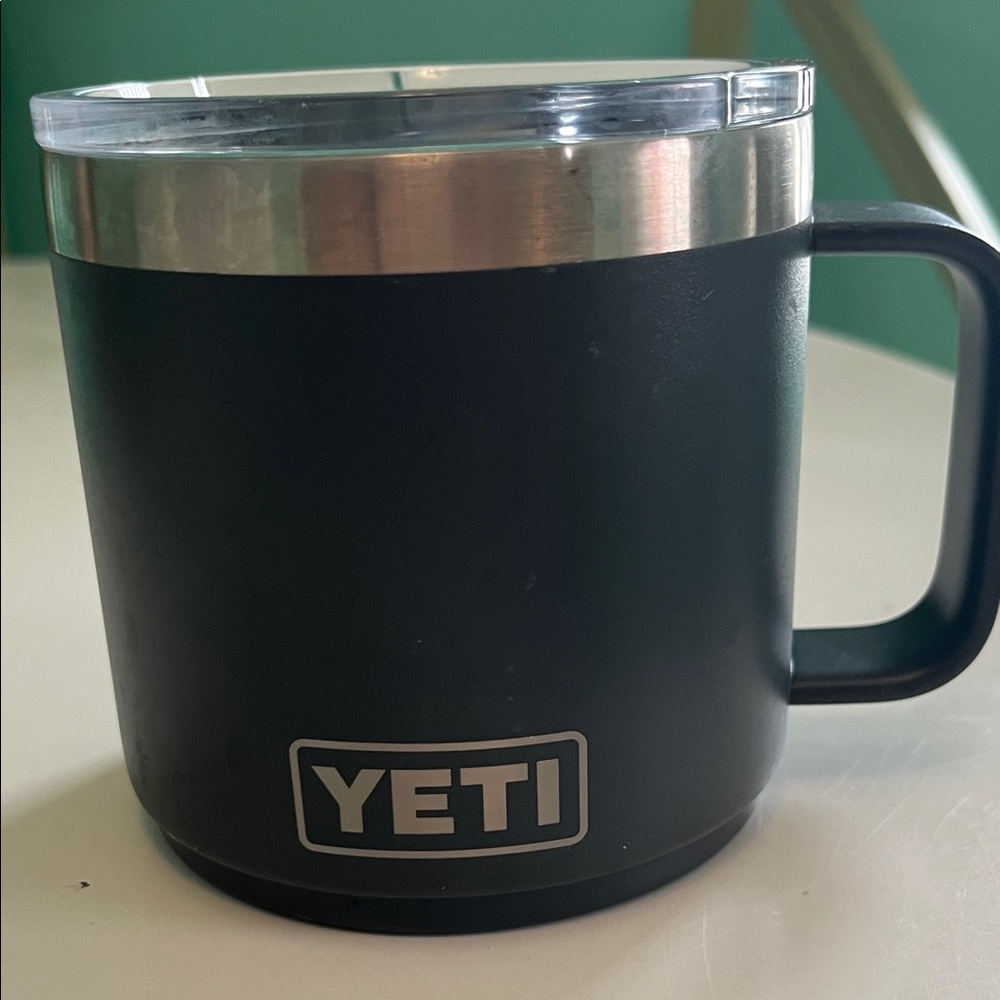 YETI Black Stainless Steel Insulated Mug with Lid 14 Oz - Picture 8 of 8